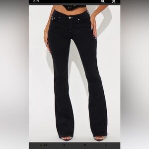 Women's Black Flare Jeans